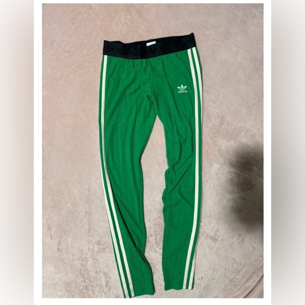 Adidas Green knit leggings
